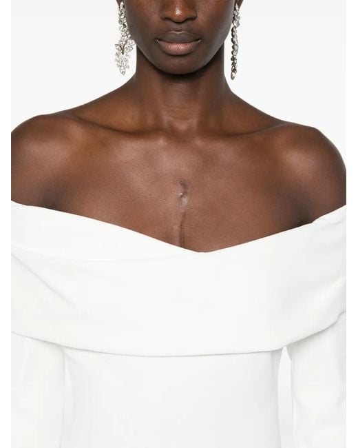 Solace London White Lyla Maxi Dress