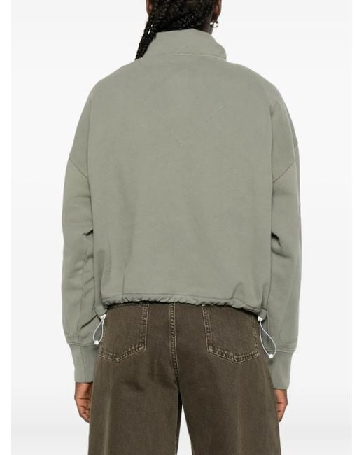 Canada Goose Quincy Sweater Met Halve Rits in het Green