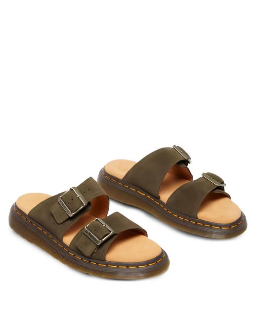 Dr. Martens Brown Suede Flat Sandals for men