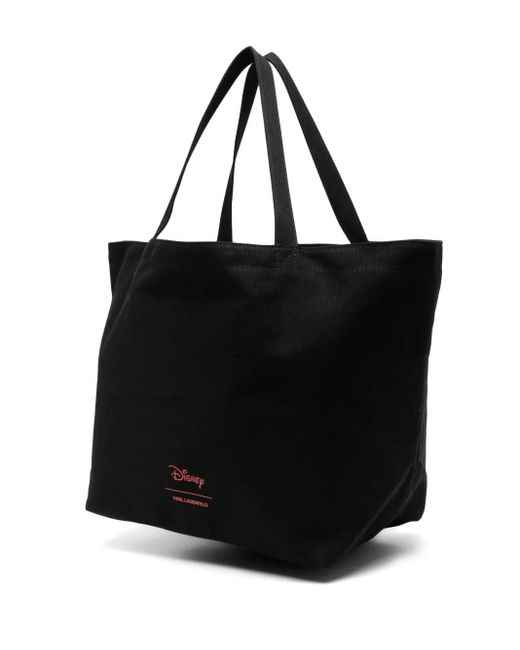 Karl Lagerfeld Black X Disney Donald Duck-Print Tote Bag