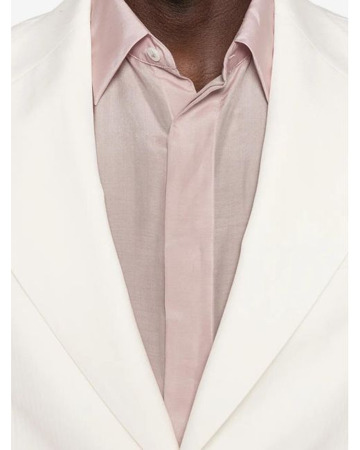 Lardini Pink Concealed-Placket Long-Sleeve Shirt for men
