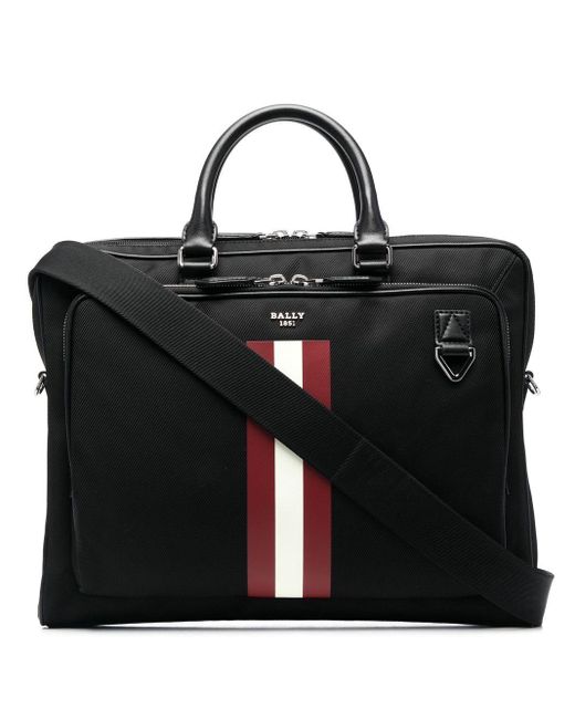 Bally Leather Logoplaque Zipup Briefcase in Black for Men Lyst Canada