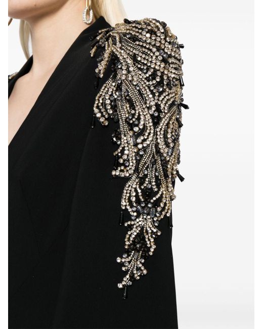 Robe longue Babe à ornements de perles Jenny Packham en coloris Black