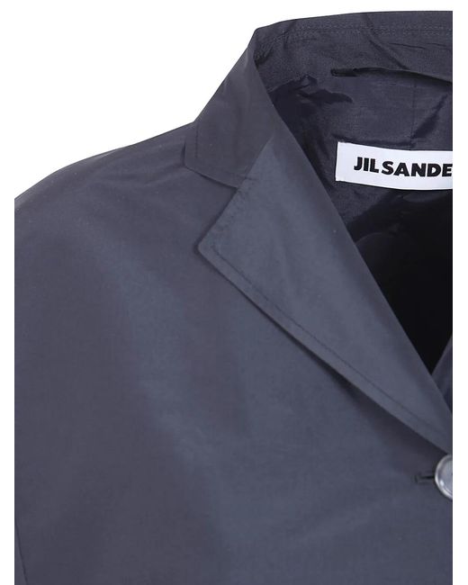 Jil Sander Blue Patch-Pocket Coat