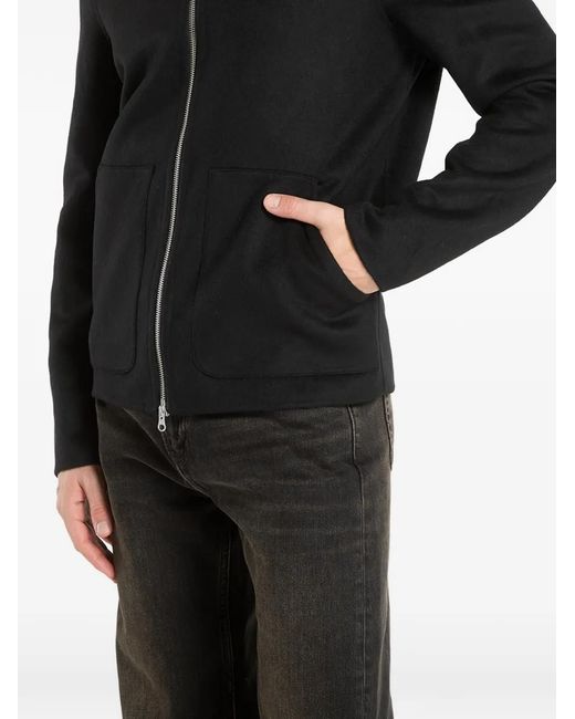 Samsøe & Samsøe Black Sapaulo Zip-Fastening Pocket Jacket for men