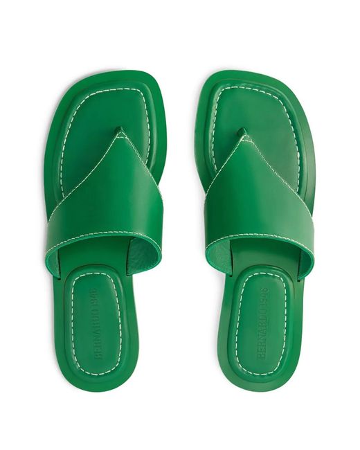 Bernardo Green 1946 Flat Thong Sandals