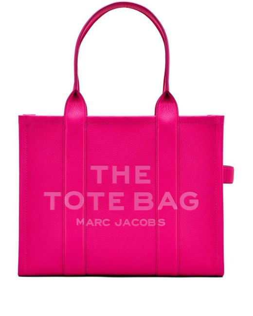 Sac The Large Leather Tote en cuir Marc Jacobs en coloris Pink