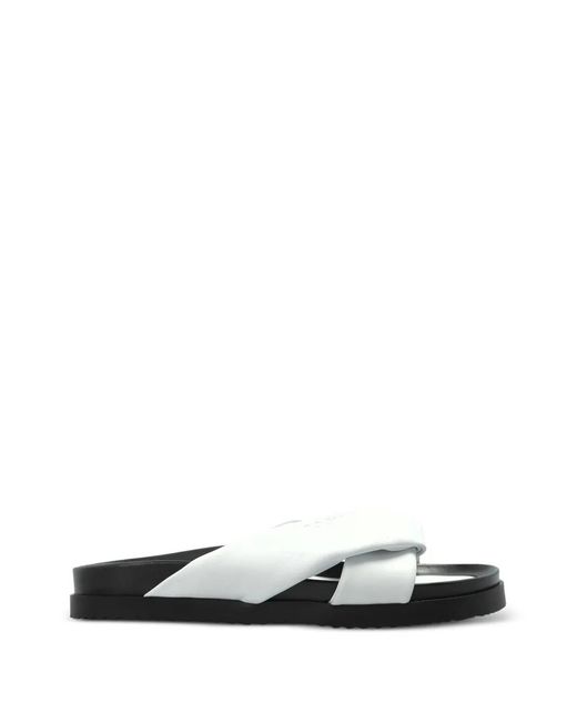 Bogner White Twisted Leather Sneakers