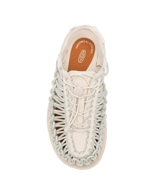 Keen White Uneek Woven Sandals
