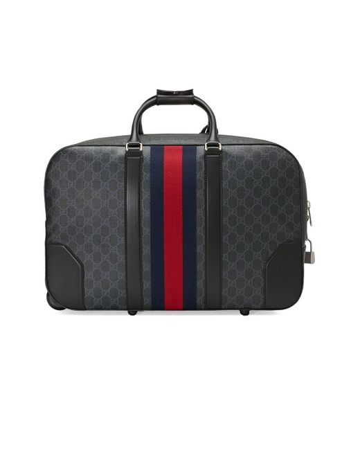 Gucci Leather GG Black Carryon Duffle With Wheels for Men Save 26