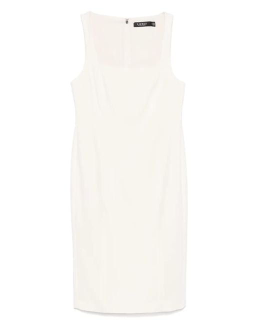 Robe Mi-Longue En Crêpe Ralph Lauren en coloris White