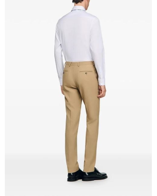 Sandro Natural Wool Suit Trousers for men