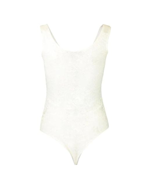 Toccin White Lila Lace Bodysuit