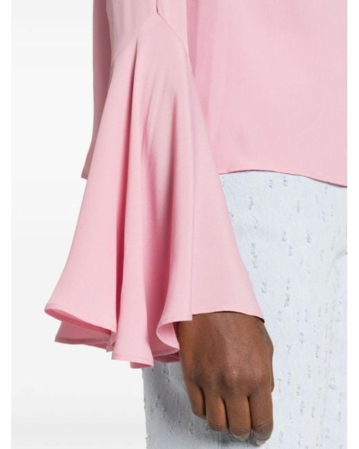 MSGM Blouse Met Flared Cuffs in het Pink