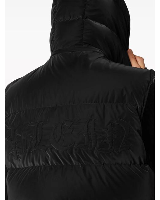 Chaleco Acolchado Con Capucha Philipp Plein de hombre de color Black