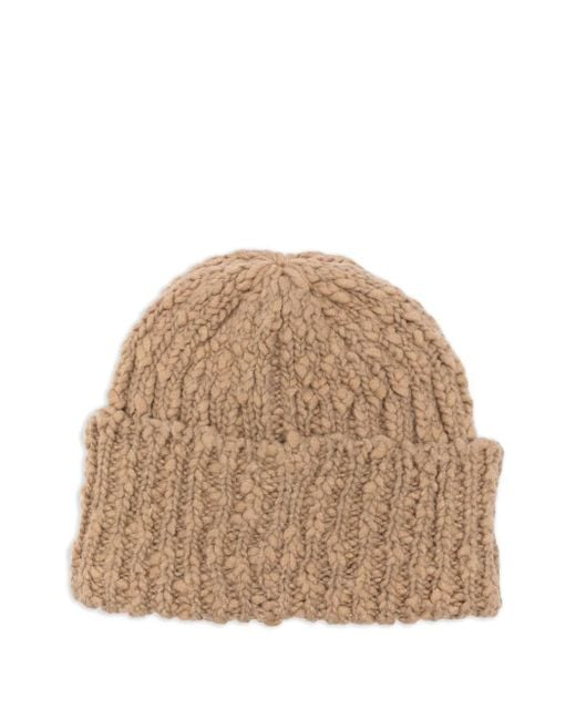 Séfr Natural Ribbed-Knit Beanie