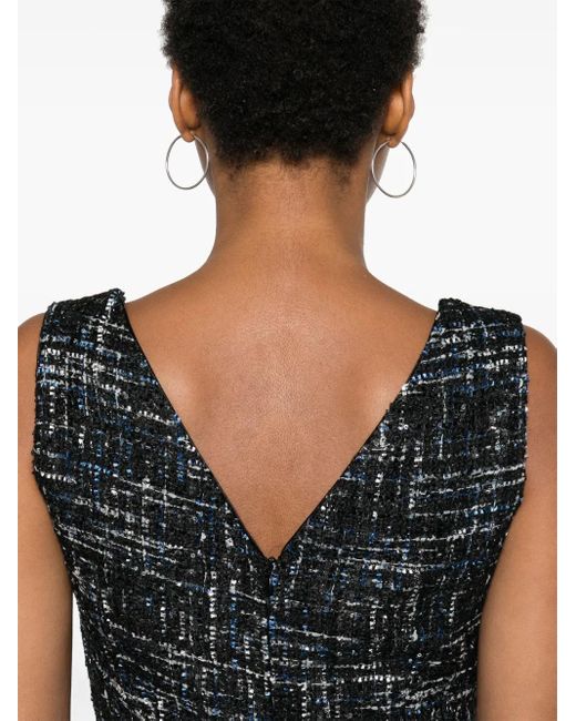Liu Jo Black Short And Bouclé Dress
