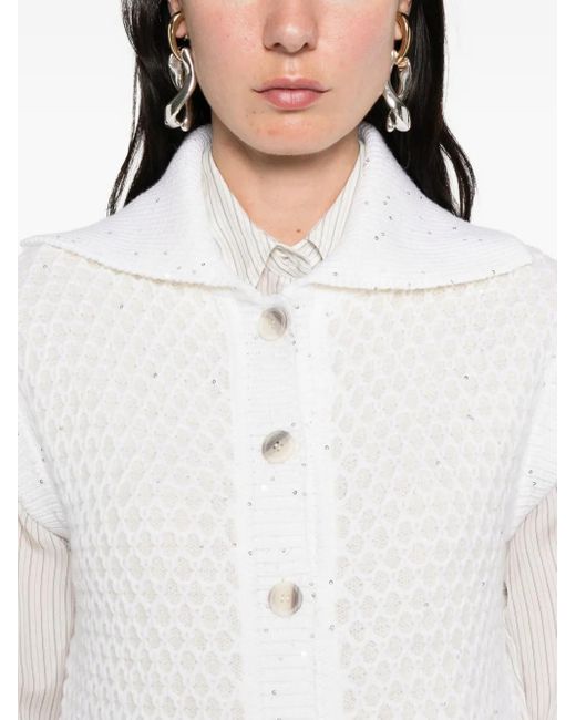 Peserico デコラティブボタン トップ White