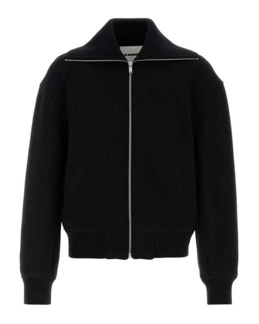 Veste Bomber À Fermeture Zippée Jil Sander pour homme en coloris Black