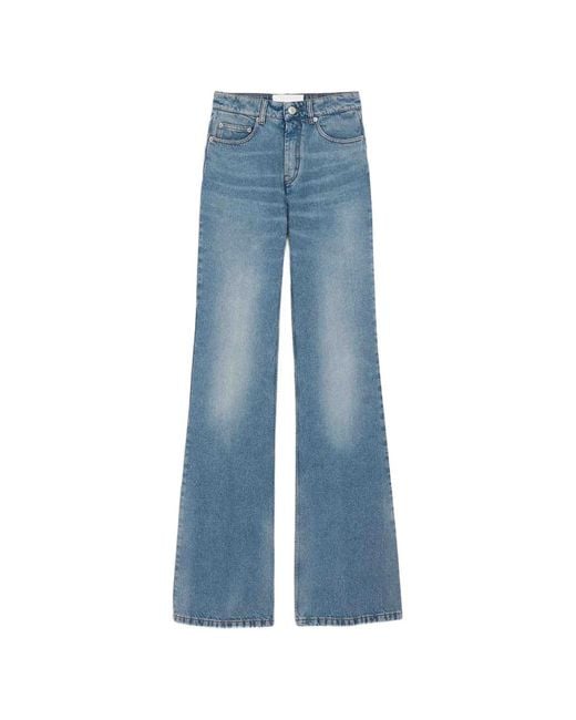 AMI Blue Flare-Fit Cotton Jeans