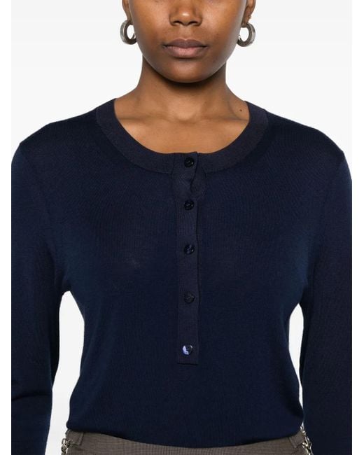 Pull En Laine Boss en coloris Blue