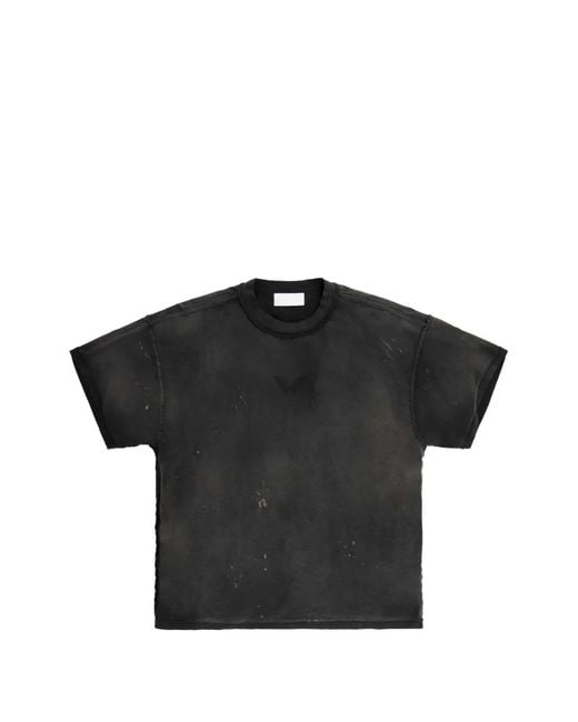ALEXANDER DIGENOVA Black Logo-Print Inside-Out T-Shirt for men