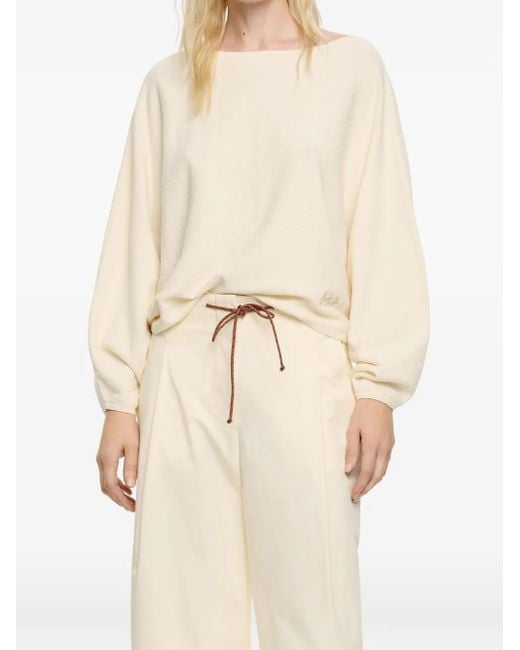 Bimba Y Lola ボートネック スウェットシャツ Natural