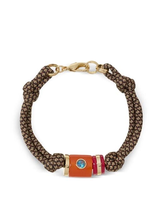 Roxanne Assoulin Metallic Cylinder Crystal-Embellished Cord Bracelet