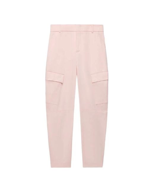 Another Tomorrow Pink Pantalon Cargo À Coupe Incurvée