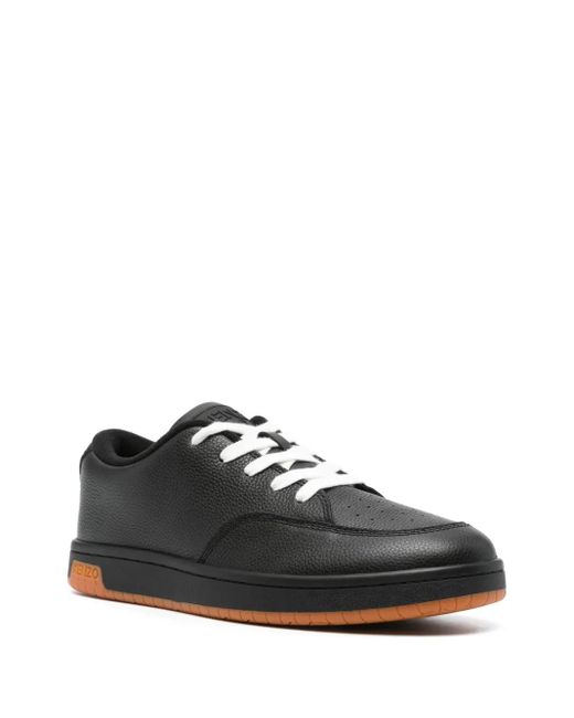 KENZO Black Dome Leather Sneakers for men