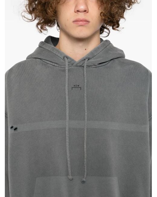 A_COLD_WALL* Ausgeblichener Hoodie Mit Laser-Cuts in Gray für Herren