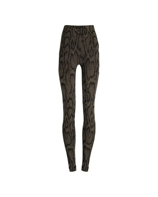 Wolford Black Animal-Print Leggings