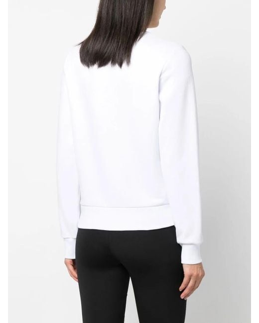 Philipp Plein White Metallic Logo-Print Cotton Sweatshirt