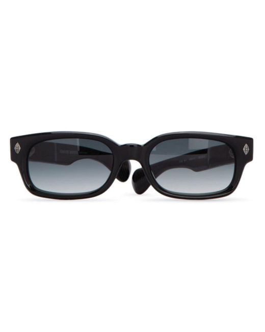 Chrome Hearts Black Rectangle-Frame Sunglasses for men