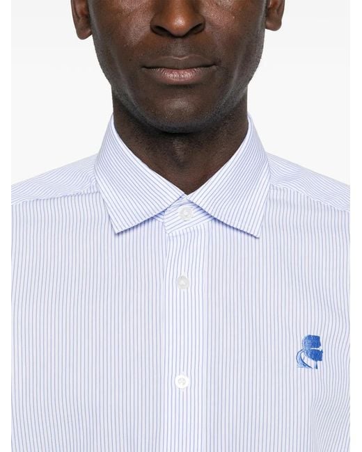 Karl Lagerfeld White Striped Shirt for men