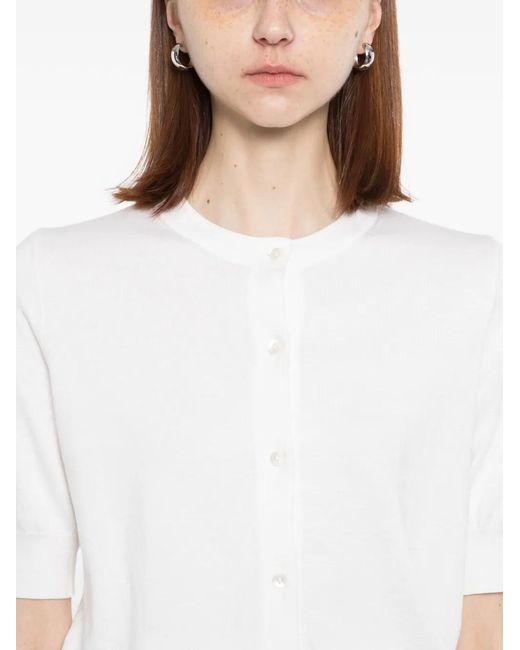 T-Shirt À Manches Courtes N.Peal Cashmere en coloris White