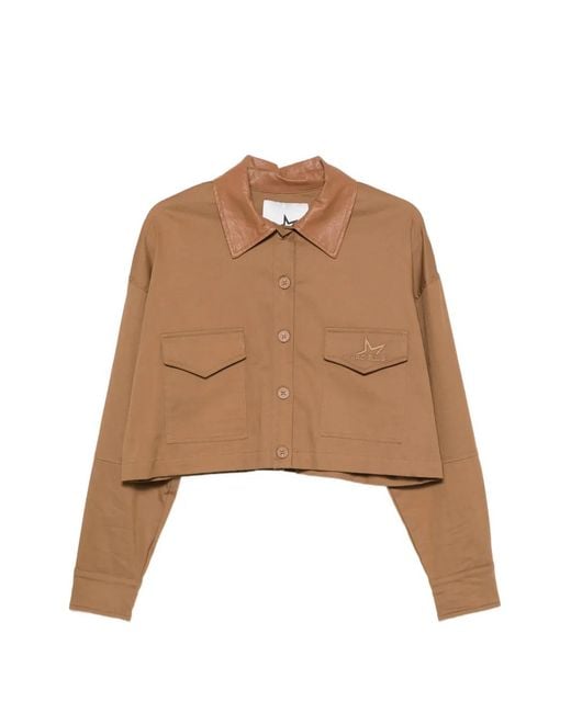 Marc Ellis Natural Contrast-Collar Jacket