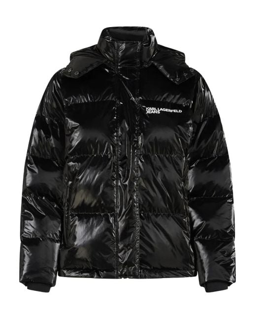 Piumino Con Cappuccio di Karl Lagerfeld in Black
