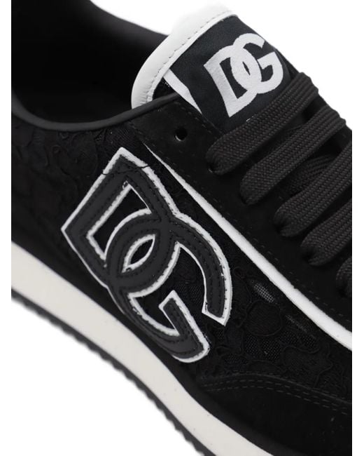 Sneakers Dg Cushion En Cuir De Veau Et Tissu Dolce & Gabbana en coloris Black