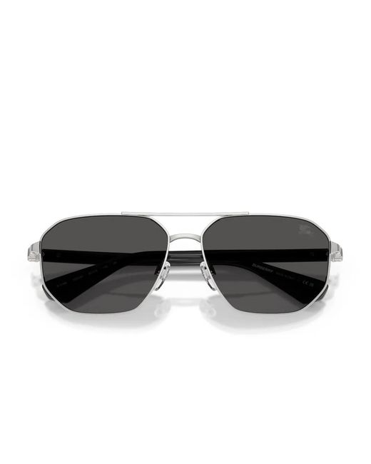 Burberry Gray Geometric-Frame Sunglasses for men