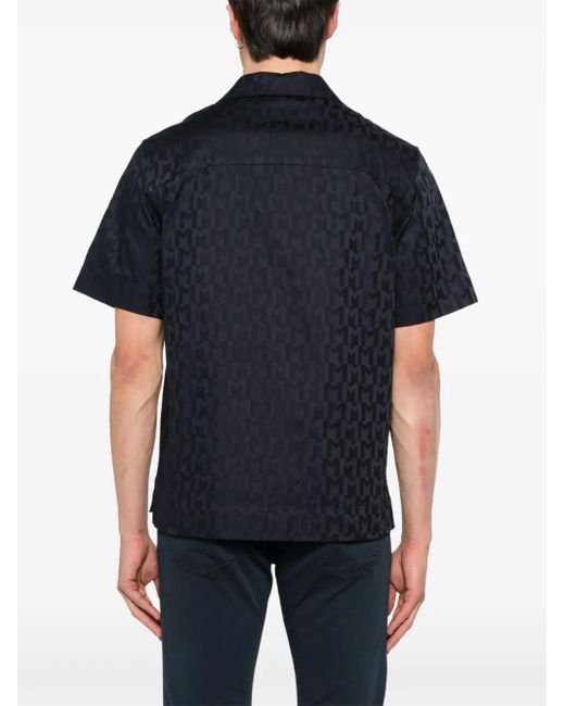 Moncler Overhemd Met Monogram in het Blue voor heren