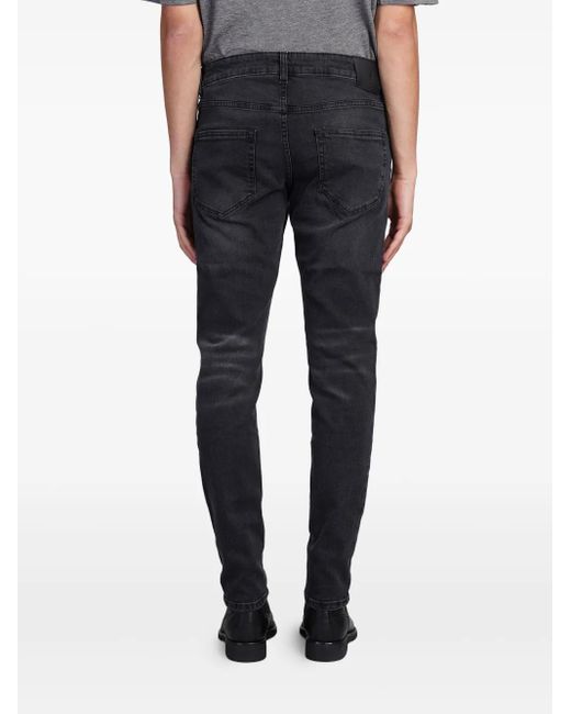 Salvatore Santoro Black Logo-Patch Jeans for men
