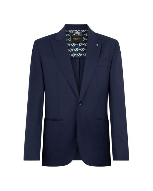 Billionaire Blue Lapel Blazer for men
