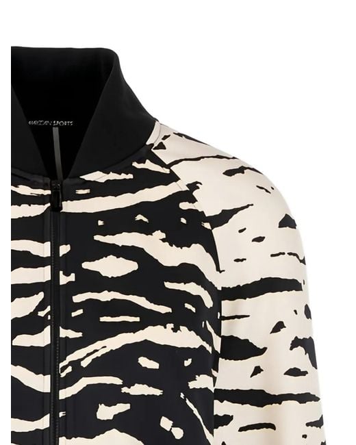 Marc Cain Black Zebra-Print Zip Jacket