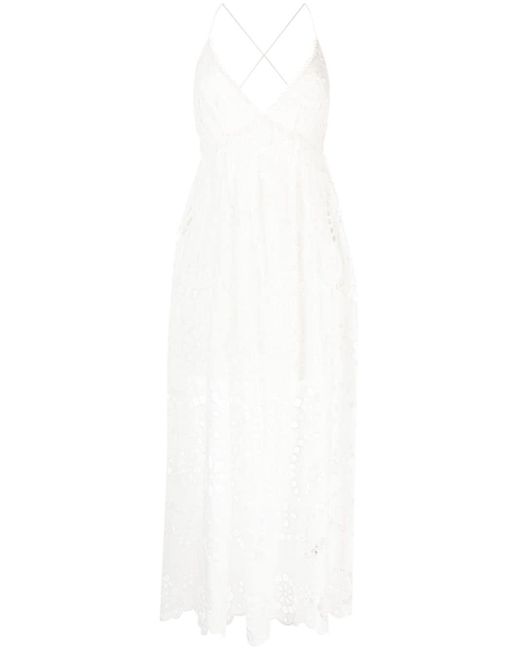 Zimmermann White Lexi Embroidered Slip Dress
