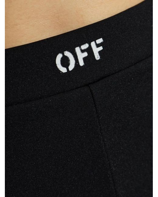 Off-White c/o Virgil Abloh Black Split-Hem Flared Trousers