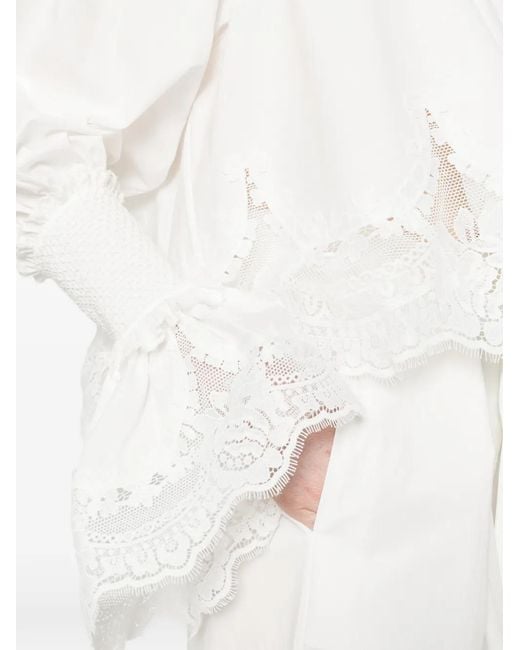 Zimmermann White Alchemy Cotton Blouse