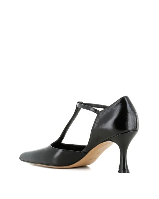 Antonio Barbato Maestri Veneziani Black T-Strap Point-Toe Pumps