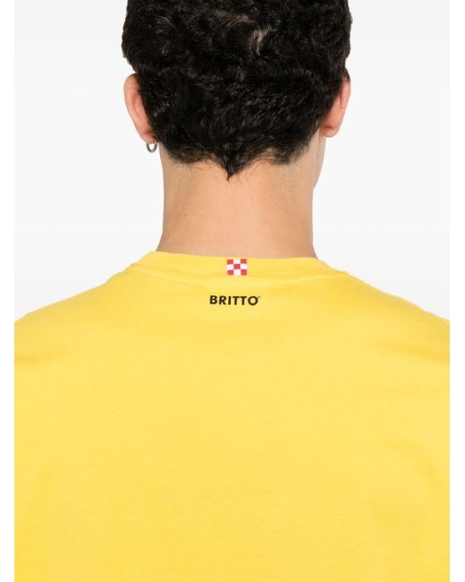 Mc2 Saint Barth X Britto T-Shirt mit Surfboard-Print in Yellow für Herren