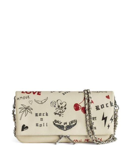 Zadig & Voltaire Metallic Rock Love Clutch